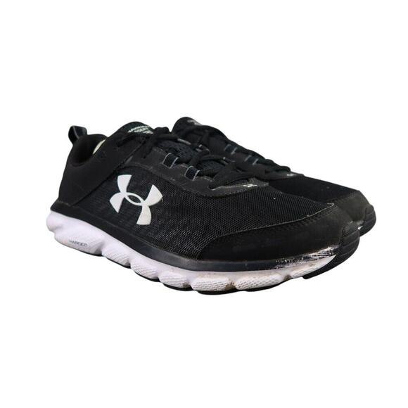 Under Armour Shoes Mens 11.5 Athletic Trainer Charged Assert Running Black White - Picture 1 of 16